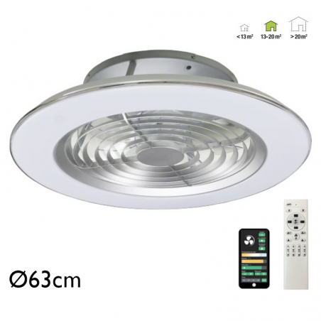 Ceiling fan 35W Ø63cm LED ceiling light 70W remote control DIMMABLE light and bluetooth
