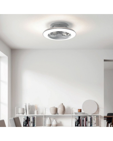 Ventilador de techo 30W Ø52,5cm plafón LED 70W control remoto luz REGULABLE y mando a distancia