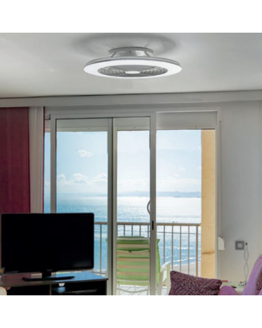 Smart ceiling fan 58W Ø73.5cm LED ceiling light 95W remote control DIMMABLE light and App