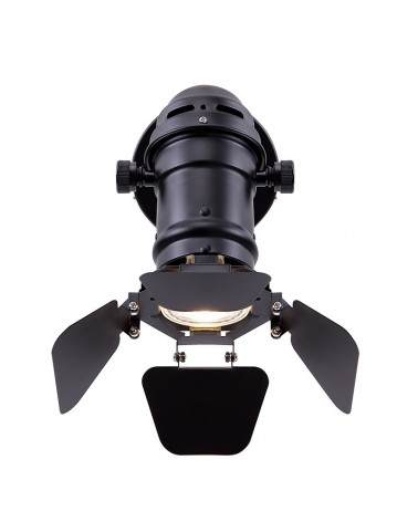 Foco de Techo o aplique pared Cinema Stage 24,5cm GU10 50W Negro incluye interruptor