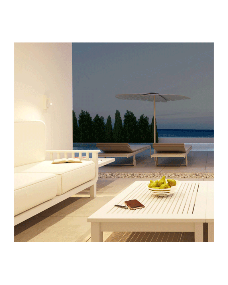 Wall light white color LED 4W Aluminum USB mobile charger switch 2700 K.