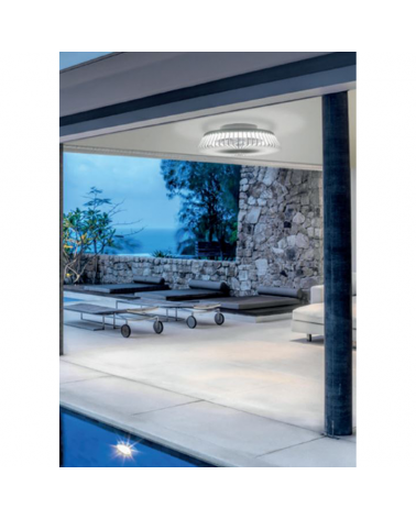 White smart ceiling fan 35W Ø63cm LED ceiling light 70W remote control DIMMABLE light and App