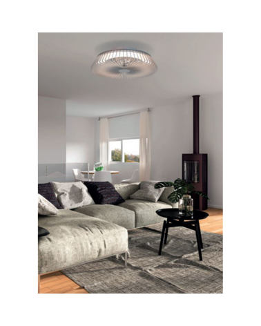 Silver smart ceiling fan 35W Ø63cm LED ceiling light 70W remote control DIMMABLE light and App