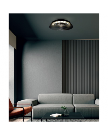 Black ceiling fan 30W Ø53cm LED ceiling light 70W remote control DIMMABLE light and remote control