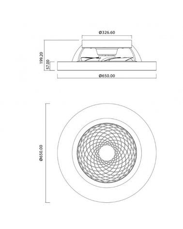 Ventilador de techo inteligente madera y blanco 35W Ø65cm plafón LED 70W control remoto luz REGULABLE y App