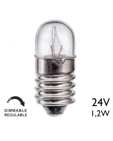 Tubular lamp 24V 1.2W E10 50MA