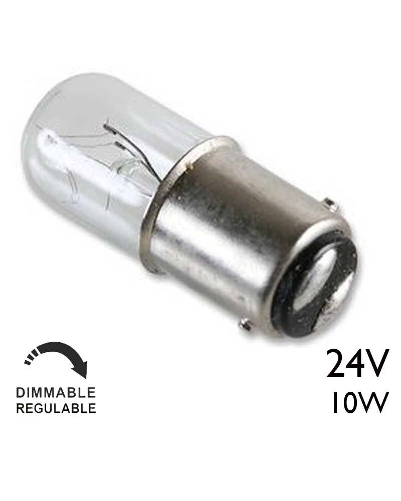 Lámpara tubular 24V 10W BA15D