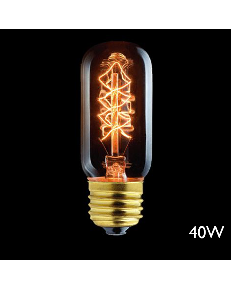 Amber Tubular Bulb 45mm filament E27 40W 160Lm