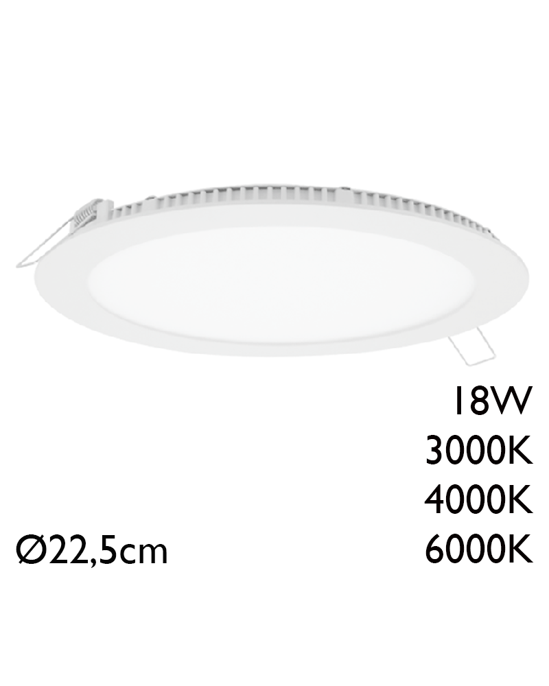 Foco redondo ajustable techo empotrable blanco 8cm Lámpara LED 8W GU10  LIGHT 6000K