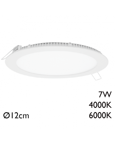 Downlight 7W LED 12cm empotrable marco color blanco doméstico