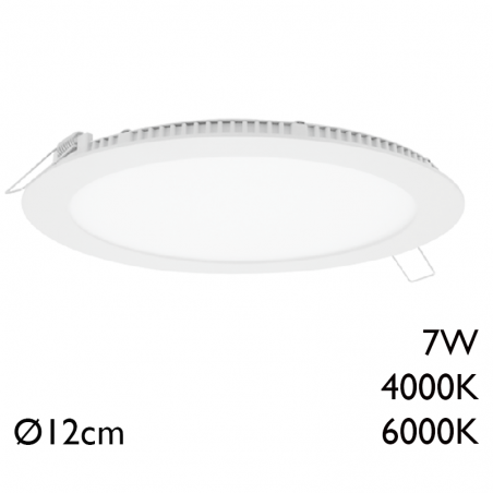 Downlight 7W LED 12cm recessed domestic white frame