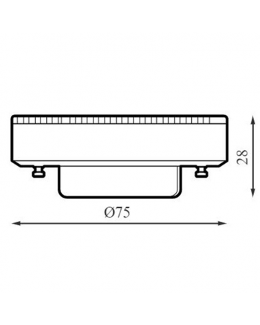 Bombilla LED GX53 75mm de diámetro 8W 230V