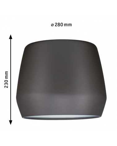 Pantalla Colgante 28cm gris mate para carril