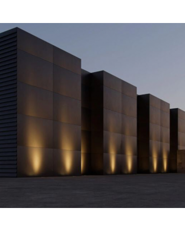 Empotrable de suelo LED 10cm 3W IP65 aluminio gris luz cálida