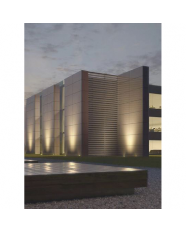 Empotrable de suelo LED 10cm 3W IP65 aluminio gris luz cálida