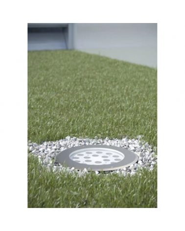 Empotrable de suelo LED 10cm 3W IP65 aluminio gris luz cálida