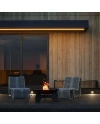 Aplique señalizador empotrable 10,5cm de aluminio blanco y cristal LED 4,5W IP66 CCT Switch 2700K/3200K/4000K