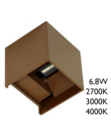 LED corten wall light on top and bottom 6.8W Aluminum 10cm