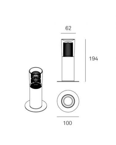 Lampara de mesa cilindro cromo Milan KUPP 1xE14 altura 19,4cms 10cms incluye bombilla vela E14 9W