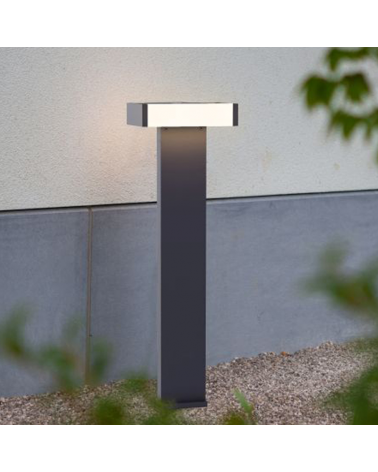 Outdoor LED beacon 71.5cm in aluminum with dark grey finish 17.8W 3000K