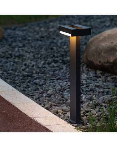 Outdoor LED beacon 71.5cm in aluminum with dark grey finish 17.8W 3000K