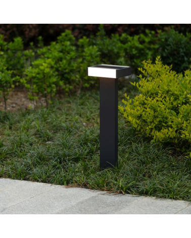 Outdoor LED beacon 71.5cm in aluminum with dark grey finish 17.8W 3000K