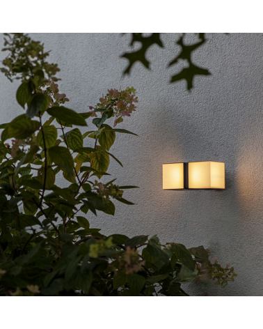 Aplique pared de exterior 10cm de aluminio LED 24,4W 3000K
