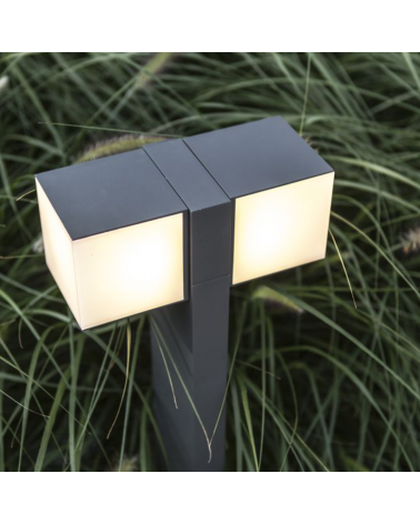 Outdoor LED beacon 75cm in aluminum with dark grey finish 24.4W 3000K