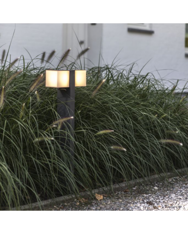 Outdoor LED beacon 75cm in aluminum with dark grey finish 24.4W 3000K