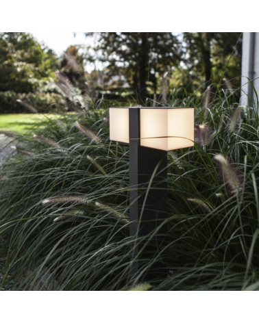 Outdoor LED beacon 75cm in aluminum with dark grey finish 24.4W 3000K