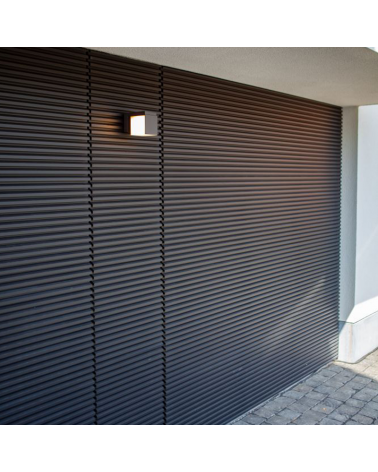 Dark grey outdoor wall light 10cm aluminum LED 12.2W 3000K