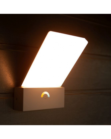 Dark grey outdoor wall light 14cm aluminum LED 17.5W CCT 3000K-5000K