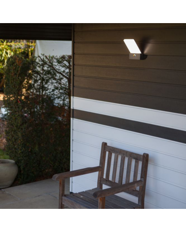 Aplique pared de exterior gris oscuro 14cm de aluminio LED 17,5W CCT 3000K-5000K