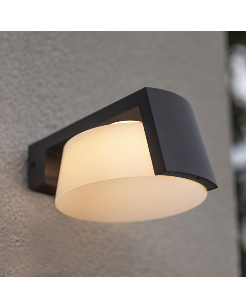 Dark grey outdoor wall light 21.7cm aluminum LED 11.1W DIMMABLE
