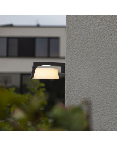 Dark grey outdoor wall light 21.7cm aluminum LED 11.1W DIMMABLE