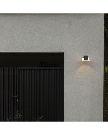 Aplique pared de exterior gris oscuro 21,7cm de aluminio LED 11,1W REGULABLE