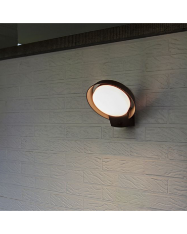 Dark grey outdoor wall light 16.4cm aluminum LED 15W 3000K MOTION SENSOR