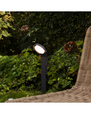 Baliza de exterior LED 65cm de aluminio acabado gris oscuro 15W 3000K