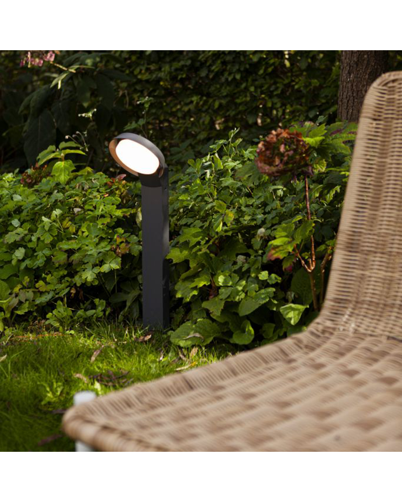 Baliza de exterior LED 65cm de aluminio acabado gris oscuro 15W 3000K