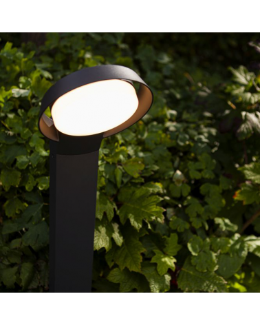 Outdoor LED beacon 65cm aluminum dark grey finish 15W 3000K