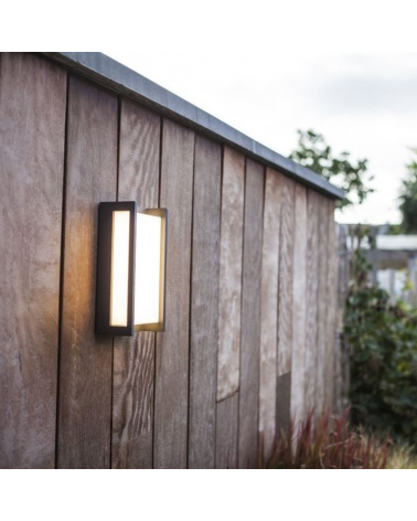 Dark grey outdoor wall lamp 22cm aluminum LED 17.3W 3000K