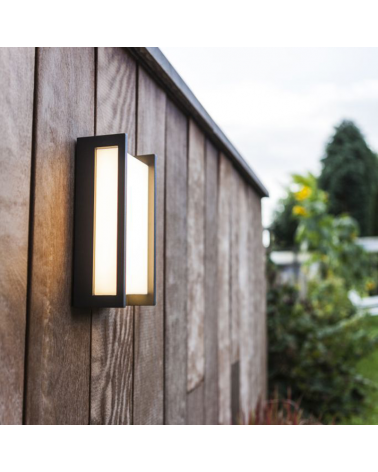 Dark grey outdoor wall lamp 22cm aluminum LED 17.3W 3000K
