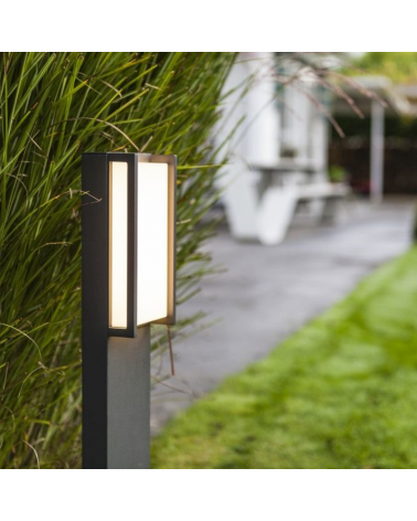 Baliza de exterior LED 75cm de aluminio acabado gris oscuro 17,3W 3000K