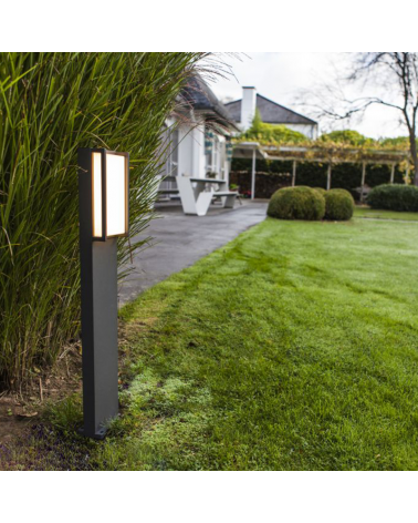 Baliza de exterior LED 75cm de aluminio acabado gris oscuro 17,3W 3000K