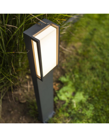 Baliza de exterior LED 75cm de aluminio acabado gris oscuro 17,3W 3000K