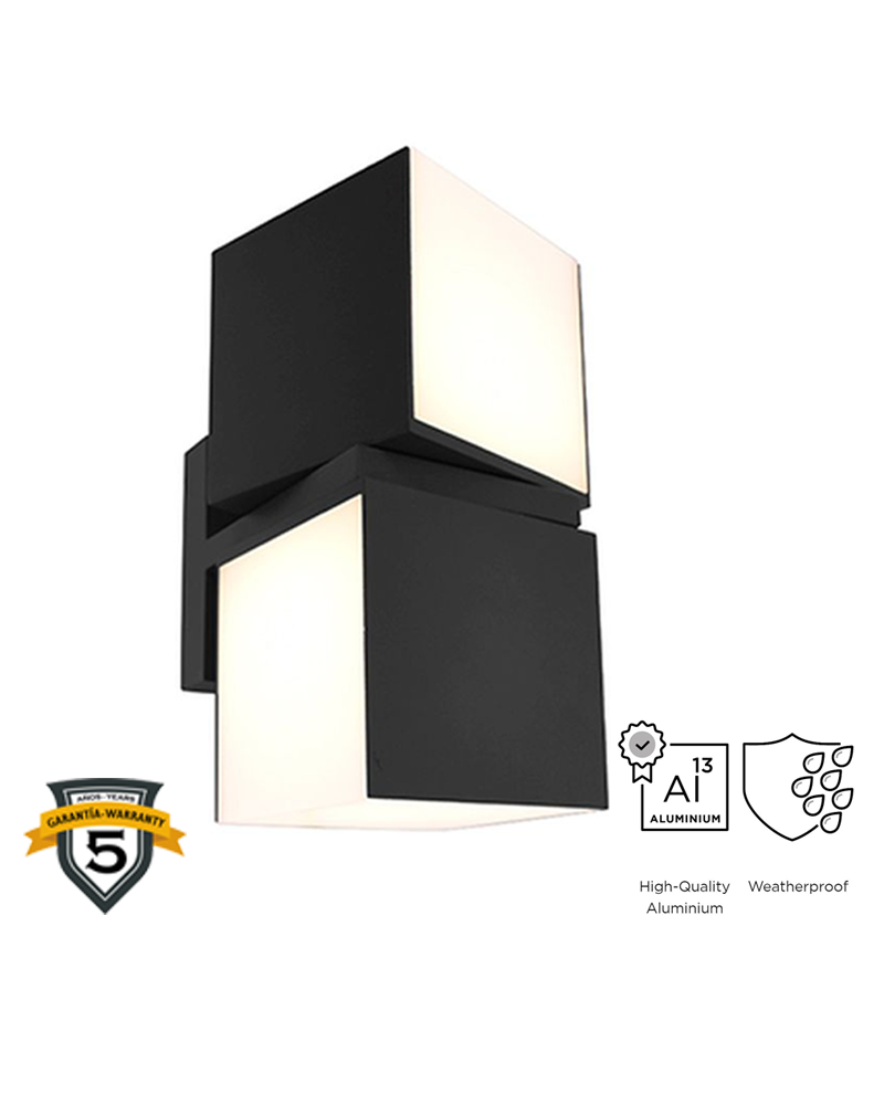 Outdoor wall lamp 10cm aluminum LED 24.4W 3000K