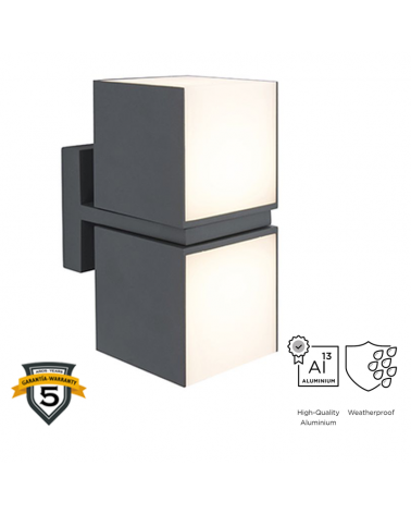 Outdoor wall lamp 10cm aluminum LED 24.4W 3000K