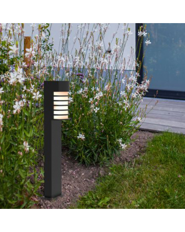 Outdoor beacon 75cm in aluminum with black finish E27