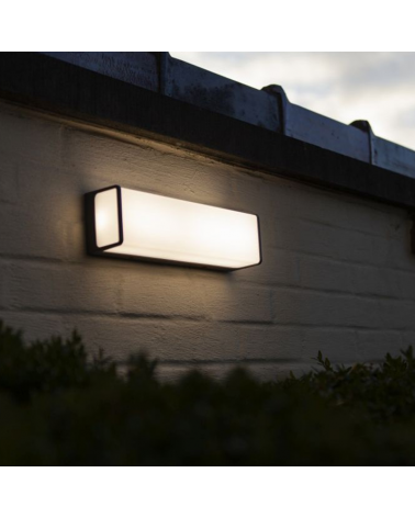 Aplique pared de exterior gris oscuro 35cm de aluminio LED 34W 4000K
