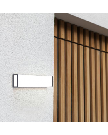 Aplique pared de exterior gris oscuro 35cm de aluminio LED 34W 4000K